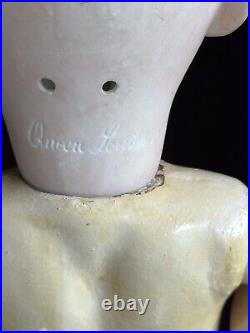 Antique German 24 Queen Louise Bisque Head Doll