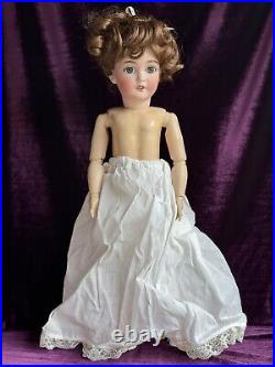 Antique German 24 Queen Louise Bisque Head Doll