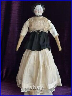 Antique German 25 Flat Top Highbrow China Shoulder Head Doll Antique German 25 Flat Top Highbrow China Shoulder Head Doll