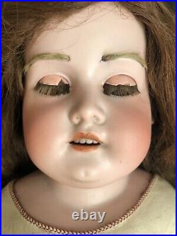 Antique German 27 Armand Marseille Floradora Doll Fur Eyebrows