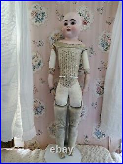 Antique German 28 Kestner Alphabet Series Letter O Turned Bisque Shoulder Doll