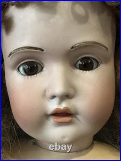 Antique German 30 Kestner 196 Doll Bisque Head Composition Body Fury Eyebrows Antique German 30 Kestner 196 Doll Bisque Head Composition Body Fury Eyebrows