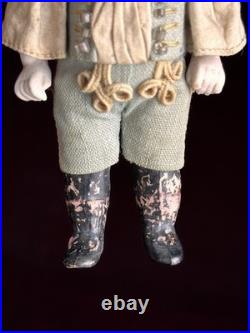 Antique German 4.25 Heubach Coquette Dollhouse All Bisque Miniature Doll