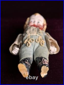 Antique German 4.25 Heubach Coquette Dollhouse All Bisque Miniature Doll