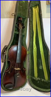 Antique German 4/4 Violin Antonius Stradivarius Copy Vintage Case