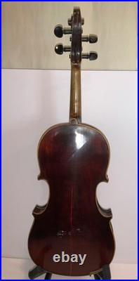 Antique German 4/4 Violin Antonius Stradivarius Copy Vintage Case