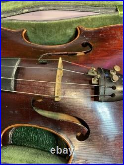 Antique German 4/4 Violin Antonius Stradivarius Copy Vintage Case