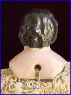 Antique German 4 Primitive Bisque Cloth Miniature Dollhouse China Doll