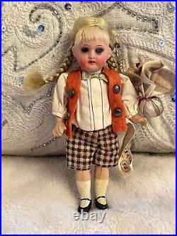 Antique German 5.25 Doll With All Original Dress Dollhouse Size Armand Marseille