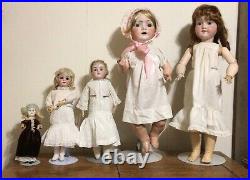 Antique German 5 Doll Lot