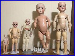 Antique German 5 Doll Lot