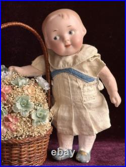 Antique German 6.75 Armand Marseille 210 Googly Eyes Bisque Head Doll Antique German 6.75 Armand Marseille 210 Googly Eyes Bisque Head Doll