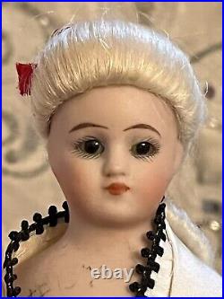Antique German 7.5 Simon & Halbig Little Women Cabinet Size Doll Orig Wig