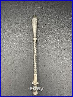 Antique German 800 Silver Teaspoons And Sugar Tongs Set, Deer/goat Hoof Motif Antique German 800 Silver Teaspoons And Sugar Tongs Set, Deer/goat Hoof Motif