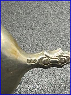 Antique German 800 Silver Teaspoons And Sugar Tongs Set, Deer/goat Hoof Motif Antique German 800 Silver Teaspoons And Sugar Tongs Set, Deer/goat Hoof Motif