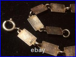 Antique German 835 Charm Link Bracelet Cloisonné Enamel Vintage Estate Jewelry