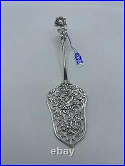 Antique German 835 Silver Pie or Cake Server Cherubs Angel Vintage Handcrafted