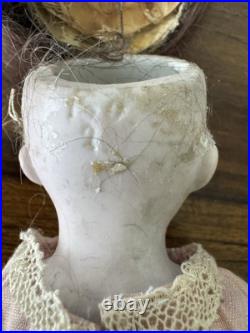 Antique German All Bisque Doll Glass Eyes Mold 150 Dress 7 IN Antique Doll Antique German All Bisque Doll Glass Eyes Mold 150 Dress 7 IN Antique Doll