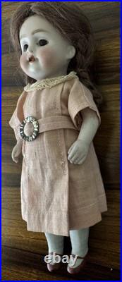 Antique German All Bisque Doll Glass Eyes Mold 150 Dress 7 IN Antique Doll Antique German All Bisque Doll Glass Eyes Mold 150 Dress 7 IN Antique Doll