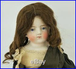 Antique German All Bisque Shoulder Head Doll ca1910