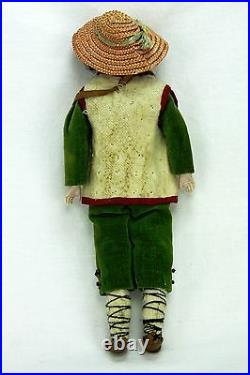 Antique German All Original Closed Mouth Bisque Doll with box c1900