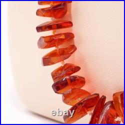 Antique German Amber Necklace 57.5 g Natural Amber Vintage Statement Jewelry