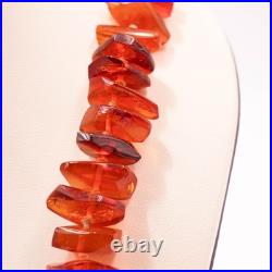 Antique German Amber Necklace 57.5 g Natural Amber Vintage Statement Jewelry
