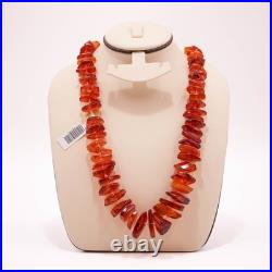 Antique German Amber Necklace 57.5 g Natural Amber Vintage Statement Jewelry