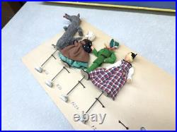Antique German BAPS Rod Puppets Vintage Little Red Riding Hood Theater Dolls