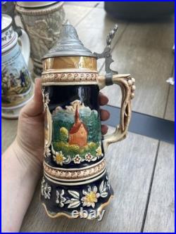Antique German Beer Stein Musical With Lili Marleen
