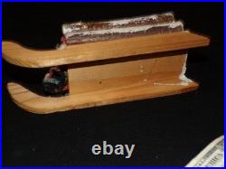 Antique German Belsnickel Santa Claus & Sleigh 7 Signed Germany Wooden sa246
