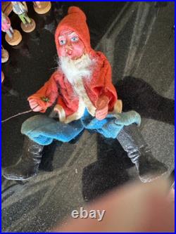 Antique German Belsnickel-Stamped in Sleigh withHorse staged Christmas Scene