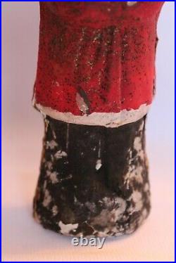 Antique German Belsnickle Santa Claus -black/red Black Beard 6-1/2 Tall