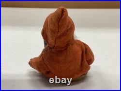 Antique German Belsnickle Sitting Santa Figure Clay Face & Hands Felt Suit