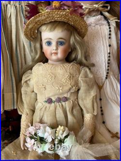 Antique German Belton Type Bisque Doll 34cm 13.4 in Stunning Face YO