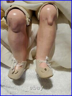 Antique German Bisque Armand Marseille 25 Dainty Dorothy Jointed Limbs Leather