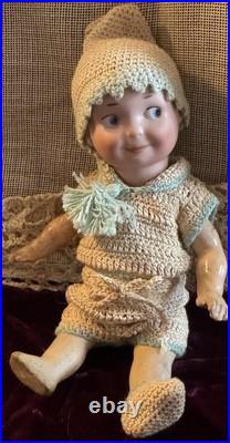 Antique German Bisque Armand Marseille Ptd Eye Googlie Toddler Doll Rare6 C1911