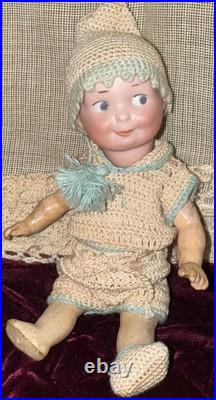 Antique German Bisque Armand Marseille Ptd Eye Googlie Toddler Doll Rare6 C1911