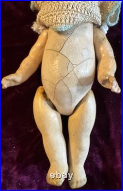 Antique German Bisque Armand Marseille Ptd Eye Googlie Toddler Doll Rare6 C1911