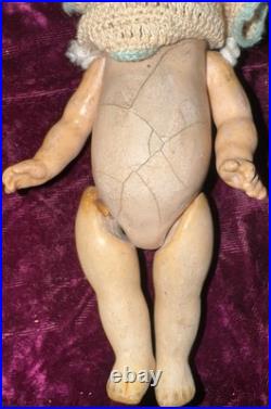 Antique German Bisque Armand Marseille Ptd Eye Googlie Toddler Doll Rare6 C1911
