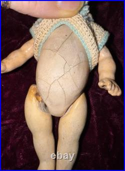 Antique German Bisque Armand Marseille Ptd Eye Googlie Toddler Doll Rare6 C1911