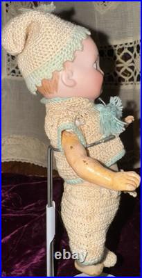 Antique German Bisque Armand Marseille Ptd Eye Googlie Toddler Doll Rare6 C1911