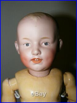 Antique German Bisque Character Heubach Doll 17 Near Mint