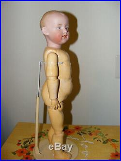 Antique German Bisque Character Heubach Doll 17 Near Mint