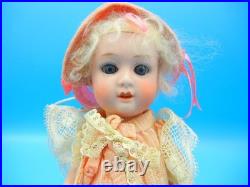 Antique German Bisque Doll 8.5 Gebruder Heubach #8192 Character Blue Sleep Eyes