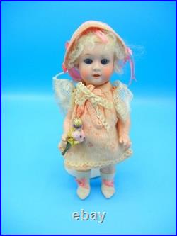Antique German Bisque Doll 8.5 Gebruder Heubach #8192 Character Blue Sleep Eyes
