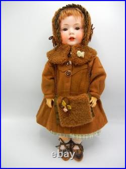 Antique German Bisque Doll Bruno Schmidt B/P Slant Hip Toddler 16.5