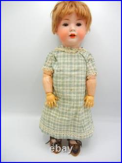 Antique German Bisque Doll Bruno Schmidt B/P Slant Hip Toddler 16.5
