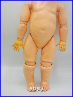 Antique German Bisque Doll Bruno Schmidt B/P Slant Hip Toddler 16.5