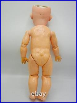 Antique German Bisque Doll Bruno Schmidt B/P Slant Hip Toddler 16.5